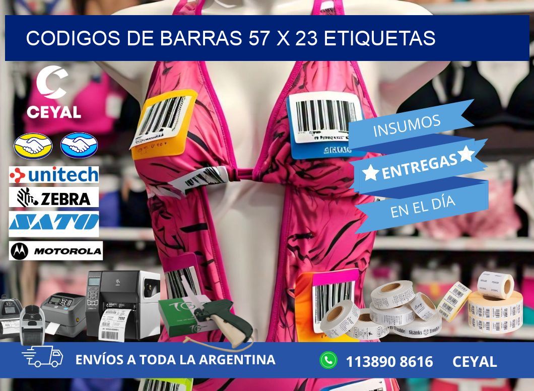 codigos de barras 57 x 23 etiquetas