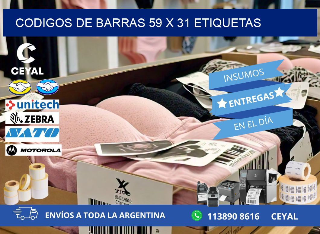 codigos de barras 59 x 31 etiquetas