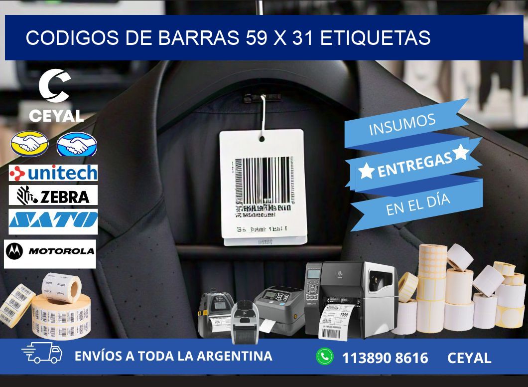 codigos de barras 59 x 31 etiquetas