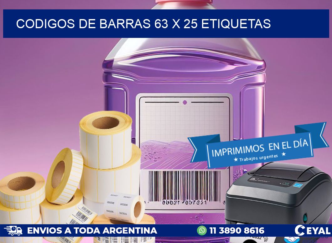 codigos de barras 63 x 25 etiquetas