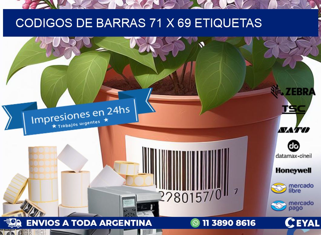 codigos de barras 71 x 69 etiquetas