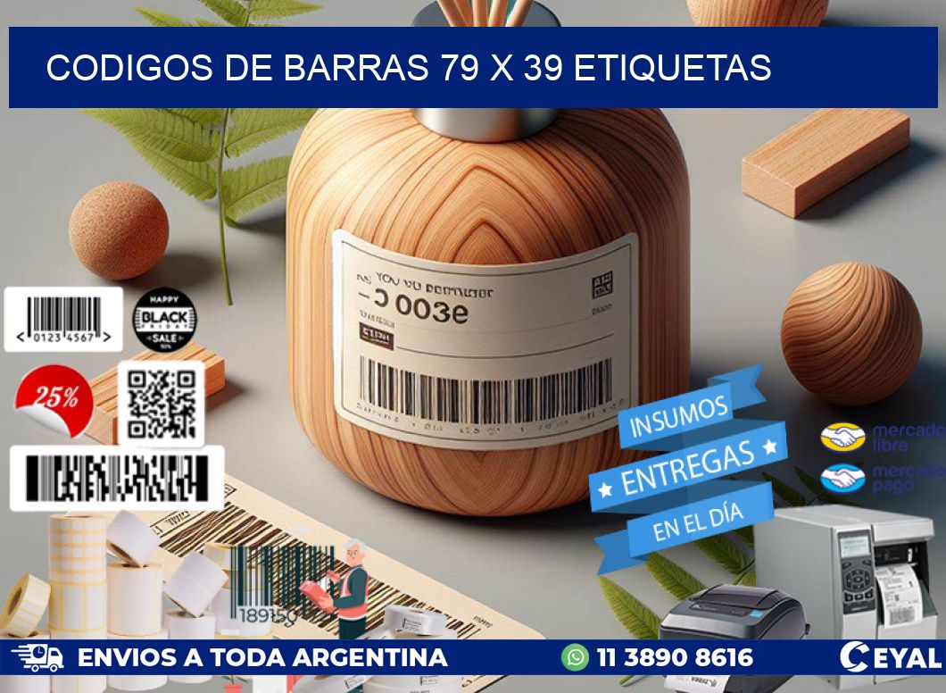 codigos de barras 79 x 39 etiquetas
