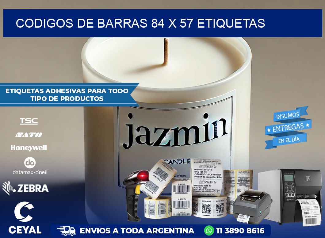 codigos de barras 84 x 57 etiquetas