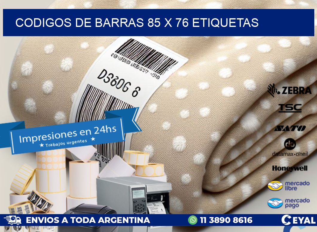 codigos de barras 85 x 76 etiquetas