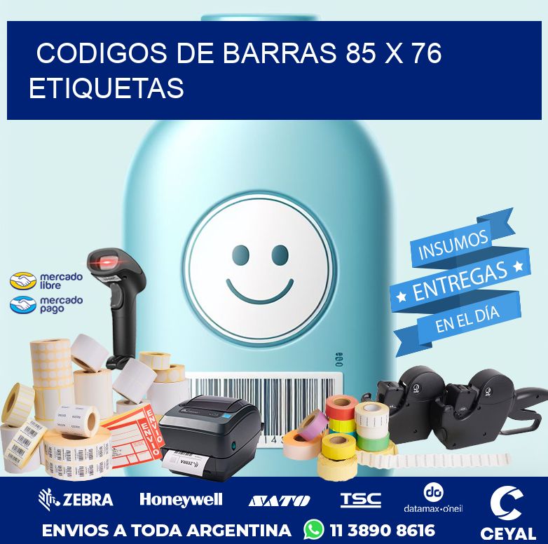 codigos de barras 85 x 76 etiquetas