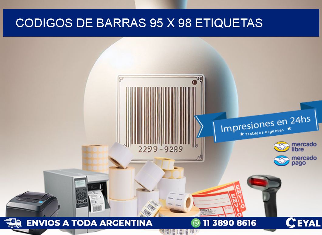 codigos de barras 95 x 98 etiquetas