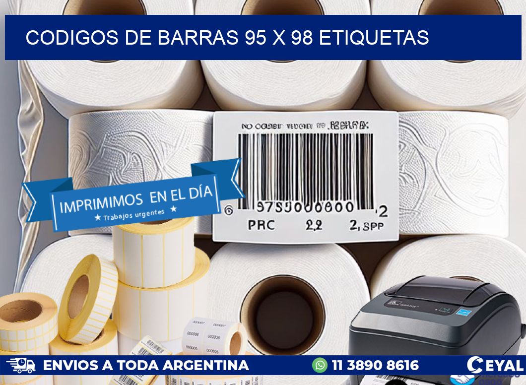 codigos de barras 95 x 98 etiquetas