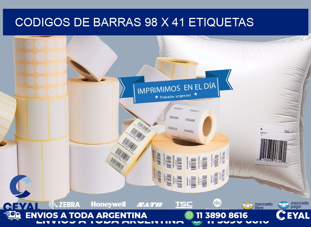 codigos de barras 98 x 41 etiquetas