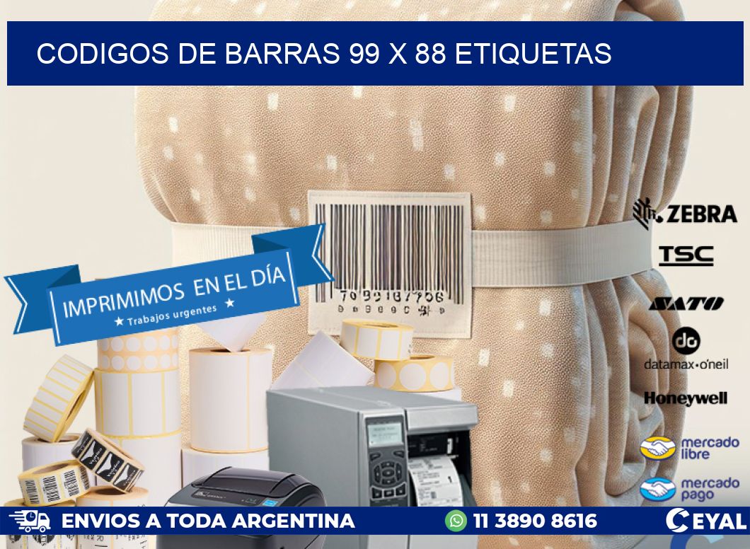 codigos de barras 99 x 88 etiquetas