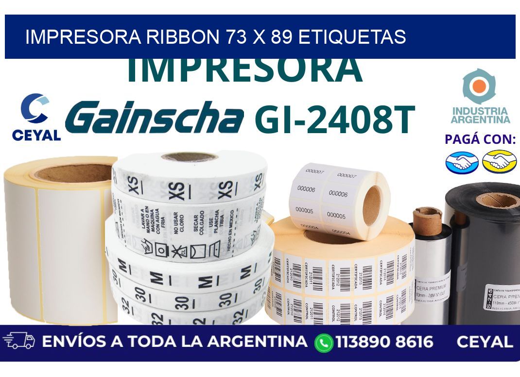 impresora ribbon 73 x 89 etiquetas
