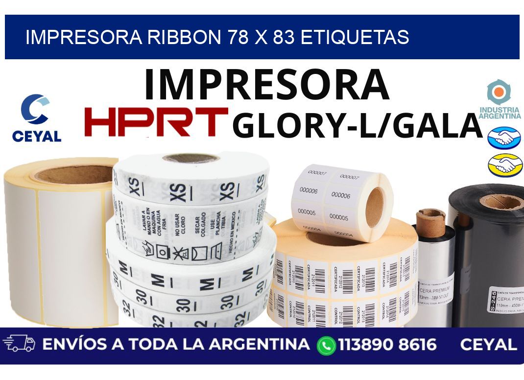 impresora ribbon 78 x 83 etiquetas