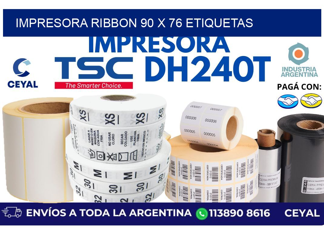 impresora ribbon 90 x 76 etiquetas