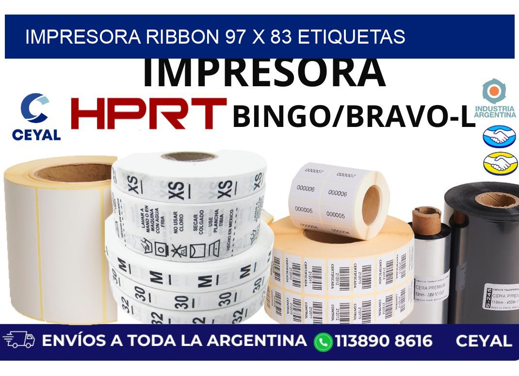 impresora ribbon 97 x 83 etiquetas