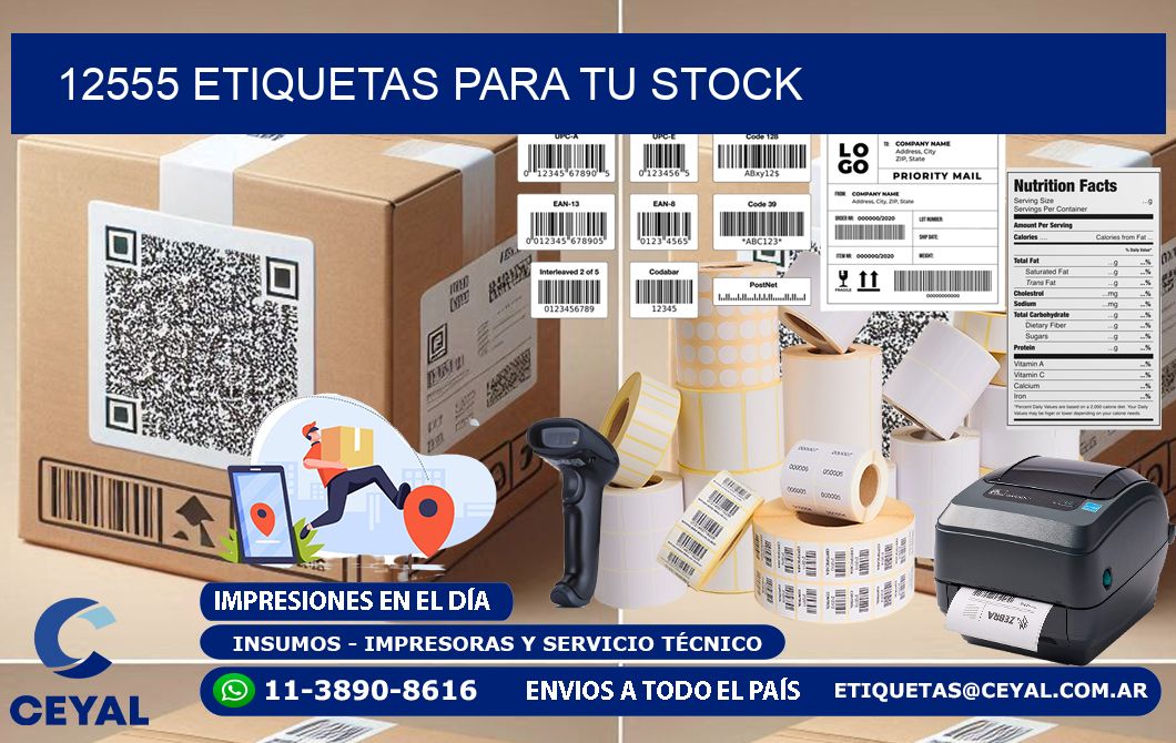 12555 etiquetas para tu stock
