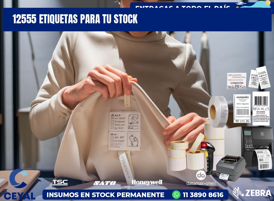 12555 etiquetas para tu stock