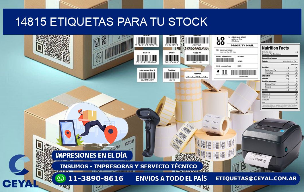 14815 etiquetas para tu stock