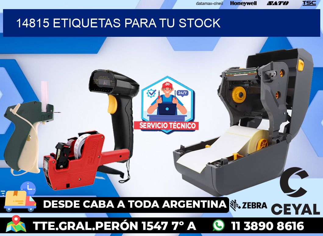 14815 etiquetas para tu stock