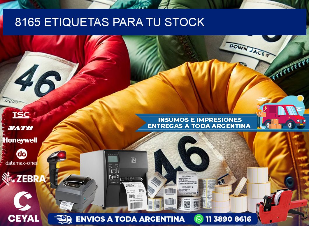 8165 etiquetas para tu stock