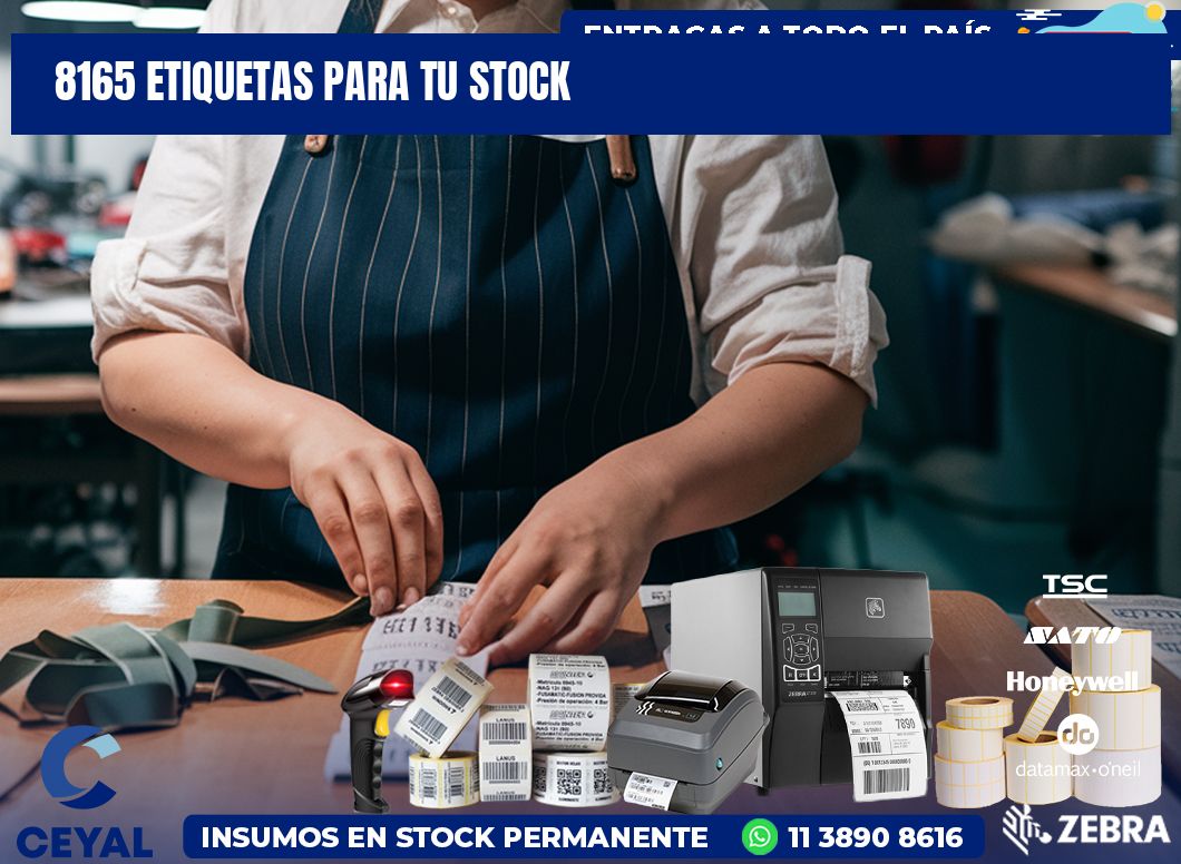 8165 etiquetas para tu stock