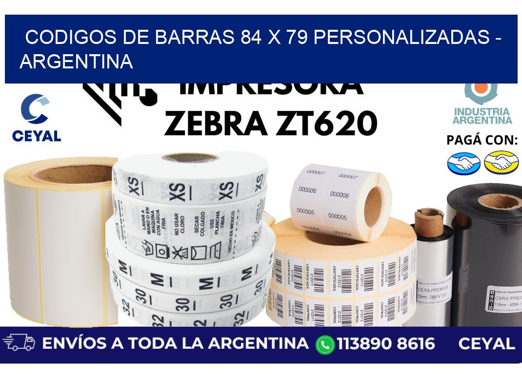 codigos de barras 84 x 79 personalizadas - Argentina