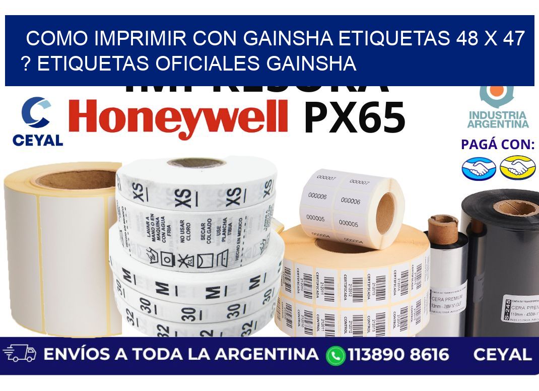 como imprimir con gainsha etiquetas 48 x 47 ? etiquetas oficiales gainsha