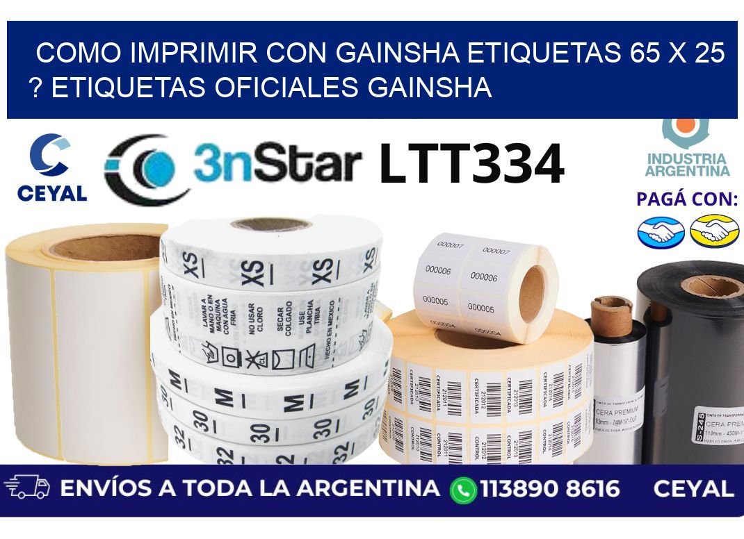 como imprimir con gainsha etiquetas 65 x 25 ? etiquetas oficiales gainsha