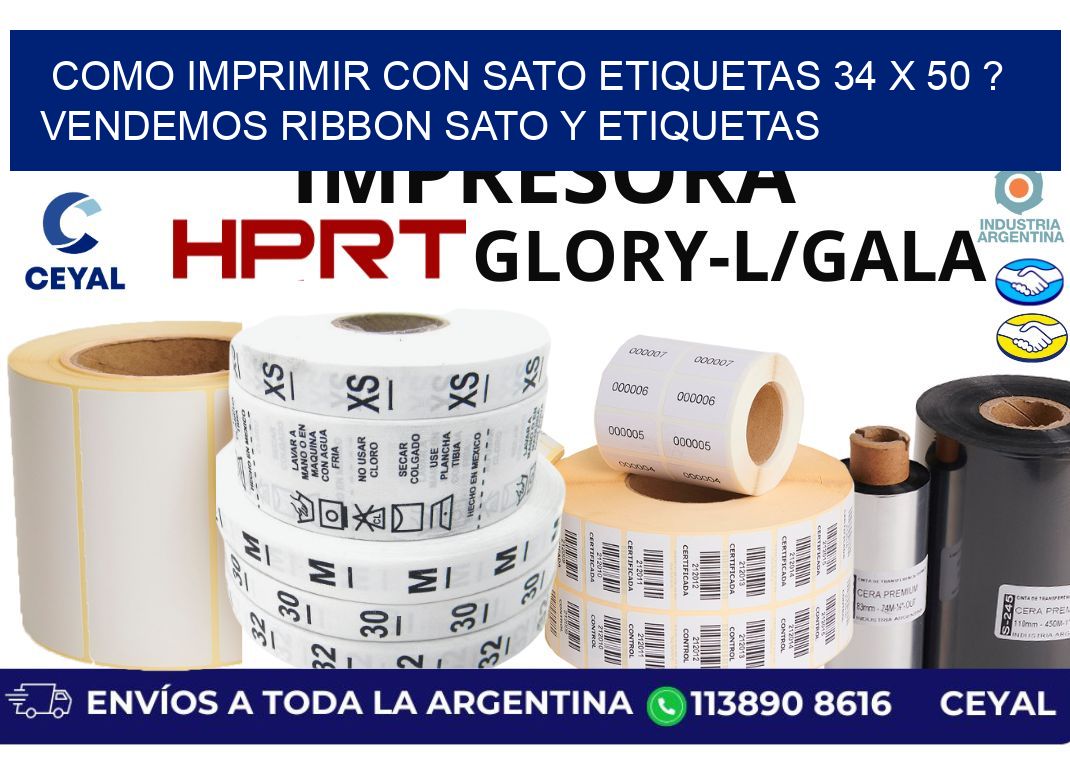 como imprimir con sato etiquetas 34 x 50 ? vendemos ribbon sato y etiquetas
