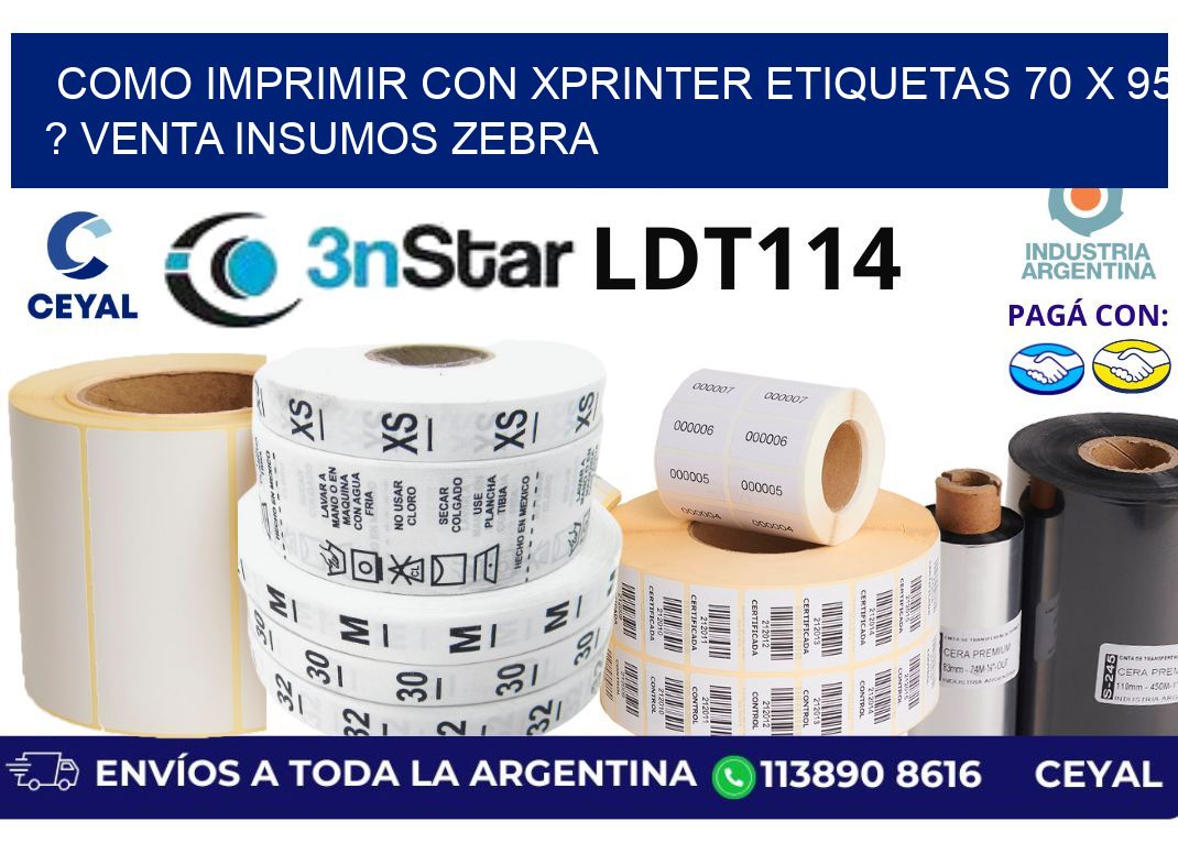 como imprimir con xprinter etiquetas 70 x 95 ? venta insumos zebra
