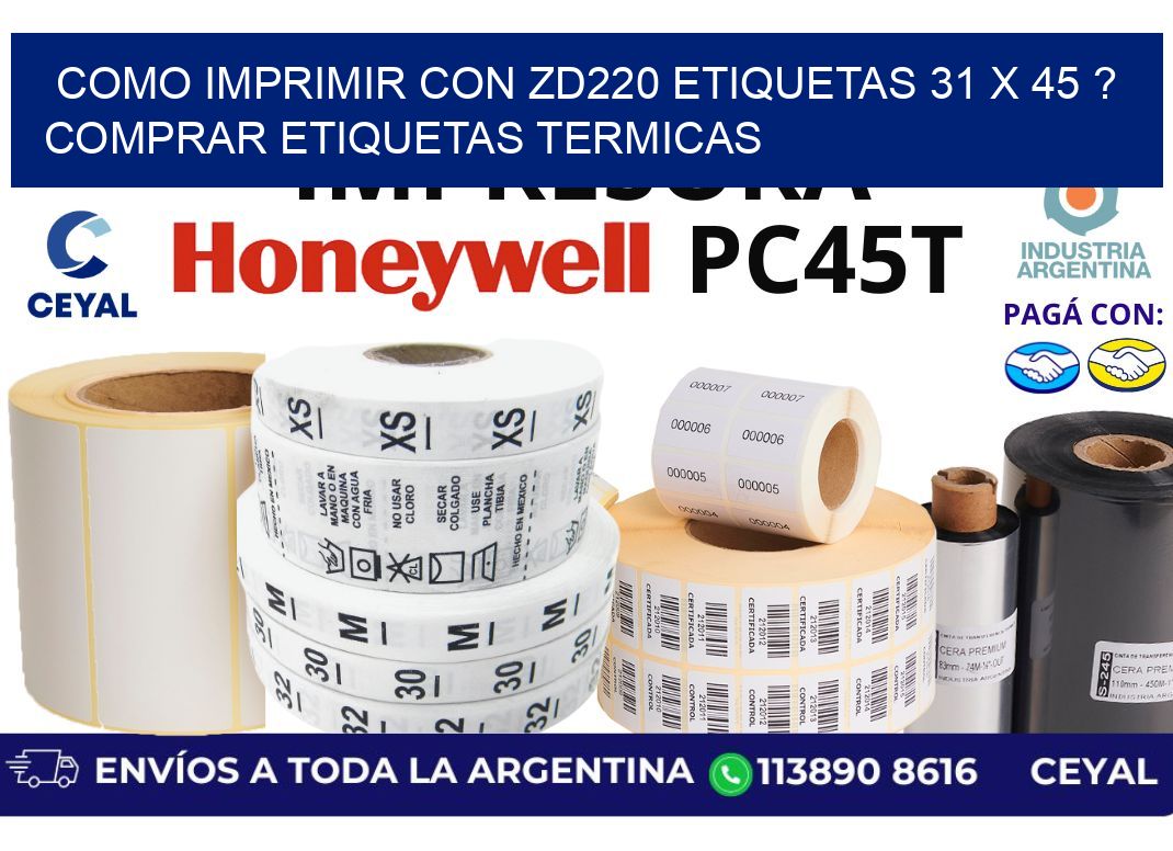 como imprimir con zd220 etiquetas 31 x 45 ? Comprar Etiquetas termicas