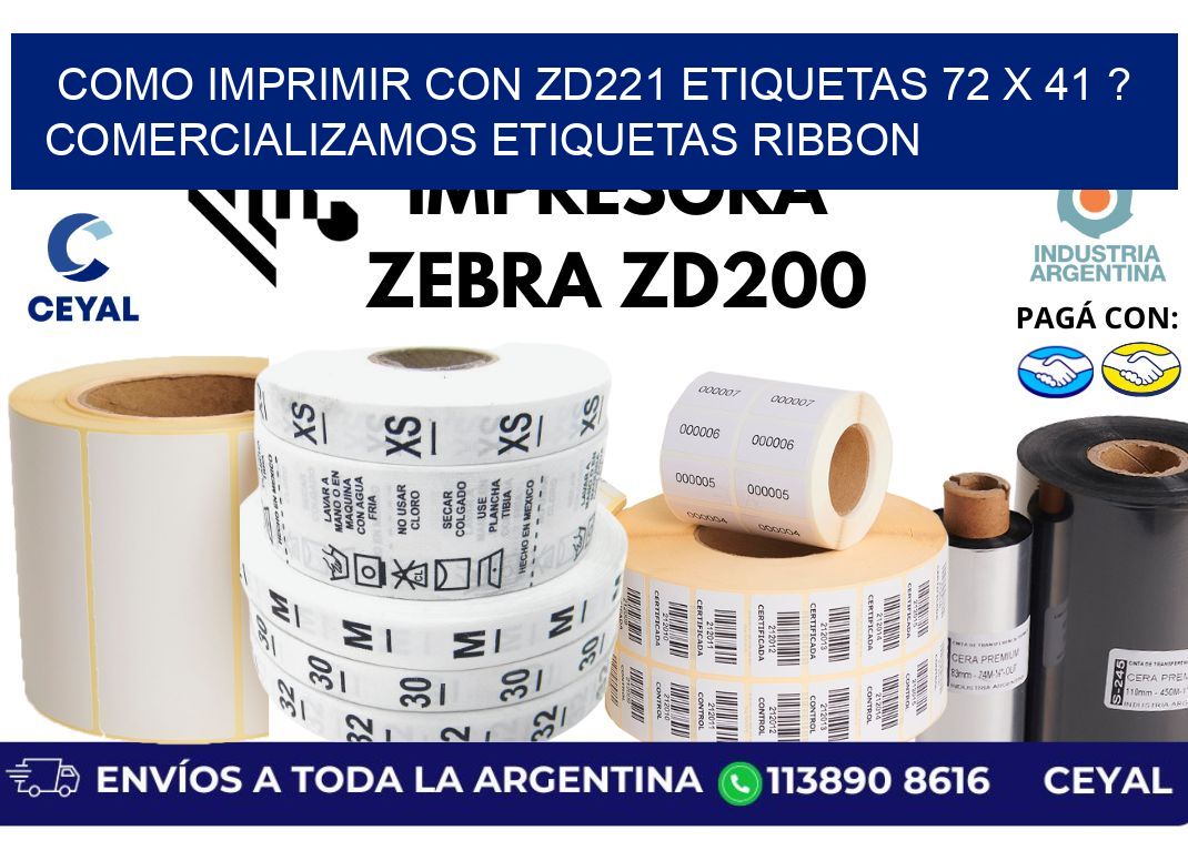 como imprimir con zd221 etiquetas 72 x 41 ? Comercializamos etiquetas ribbon