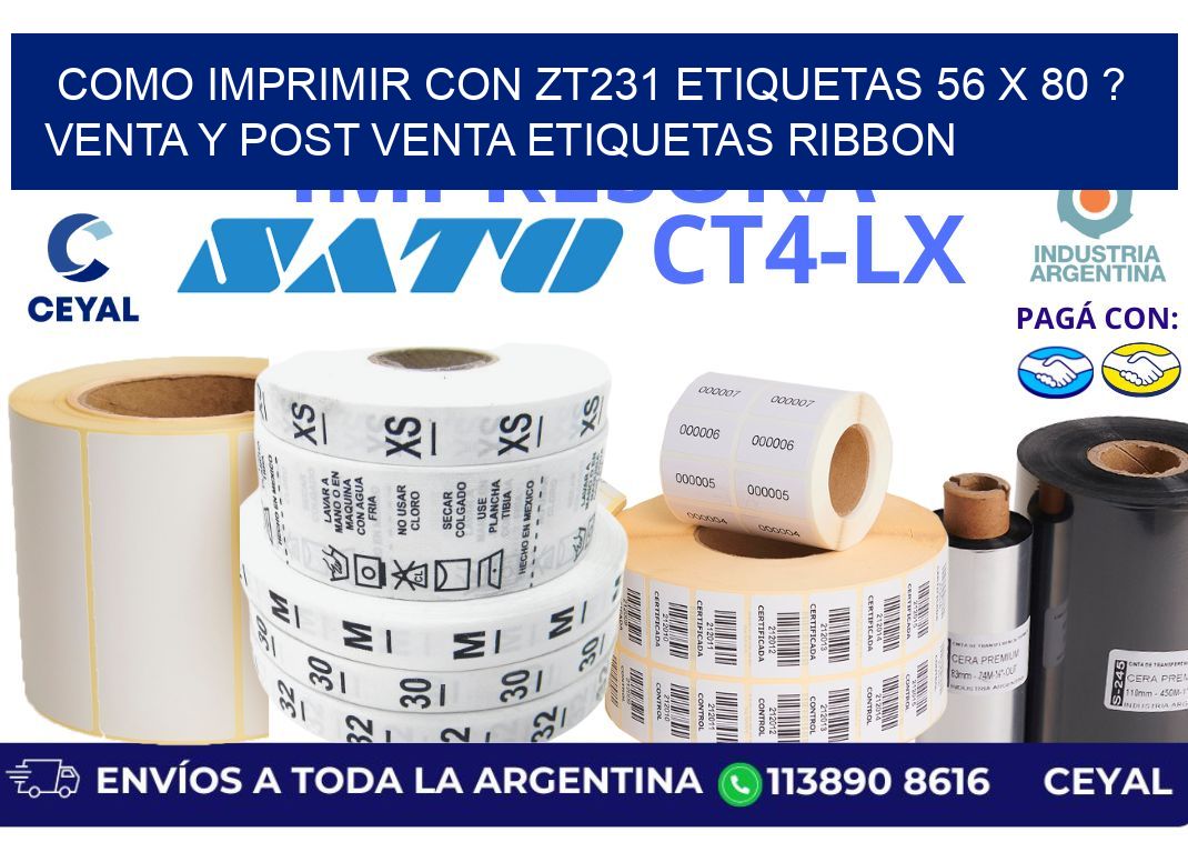 como imprimir con zt231 etiquetas 56 x 80 ? Venta y post venta etiquetas ribbon