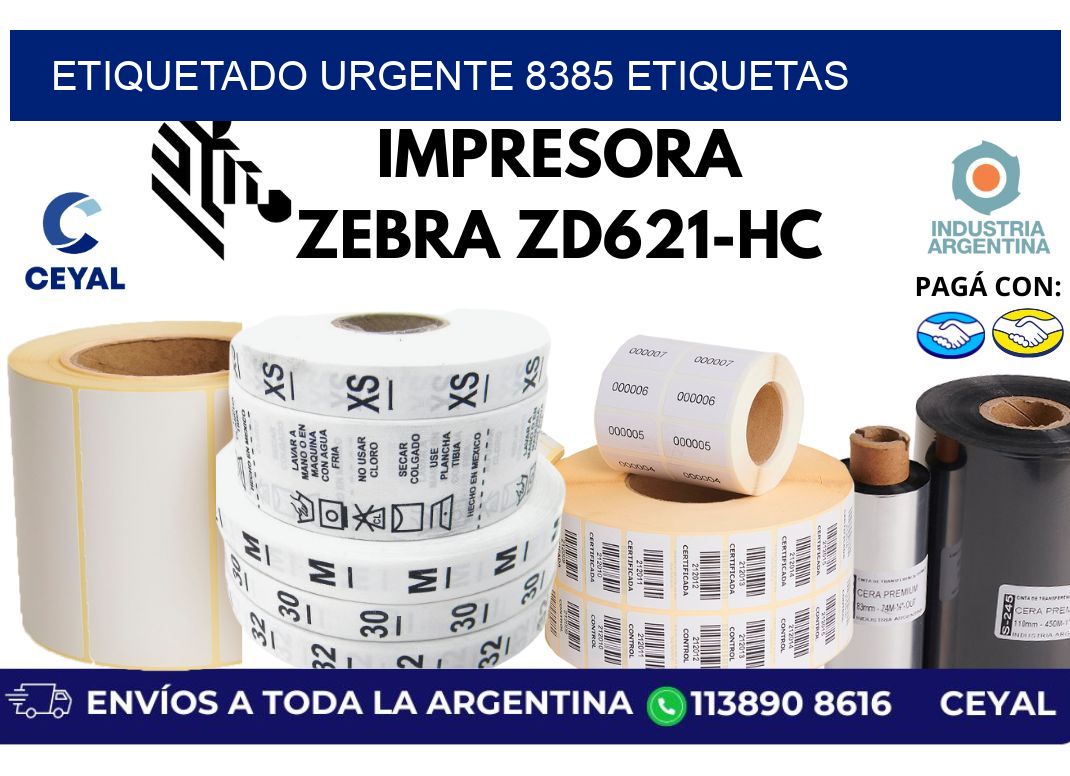 etiquetado urgente 8385 etiquetas