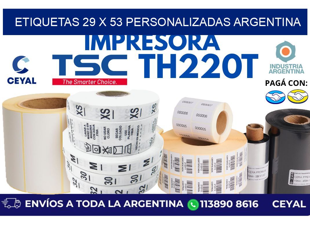 etiquetas 29 x 53 personalizadas argentina