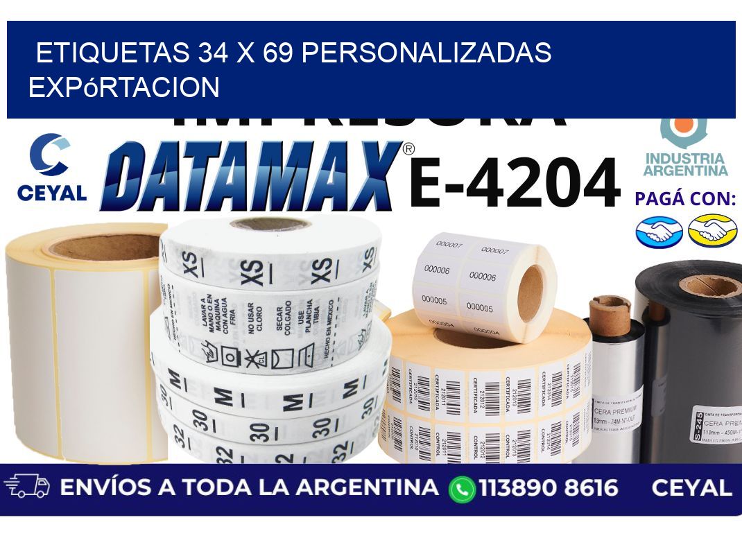 etiquetas 34 x 69 personalizadas expórtacion