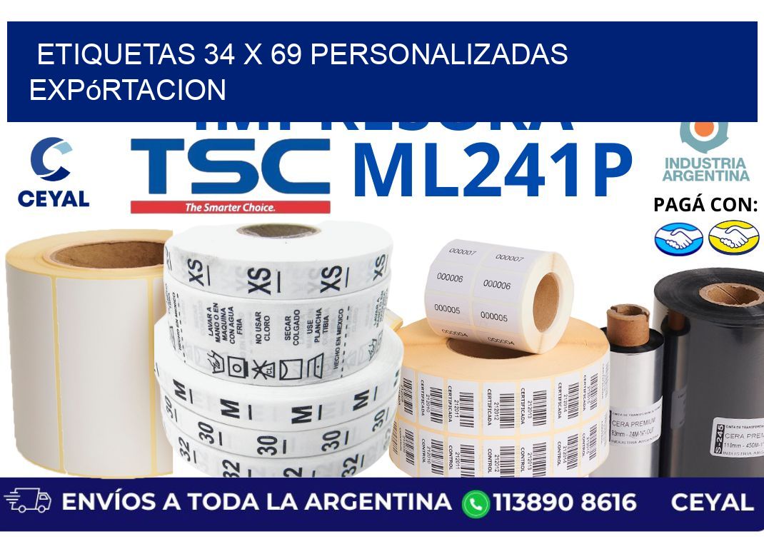 etiquetas 34 x 69 personalizadas expórtacion
