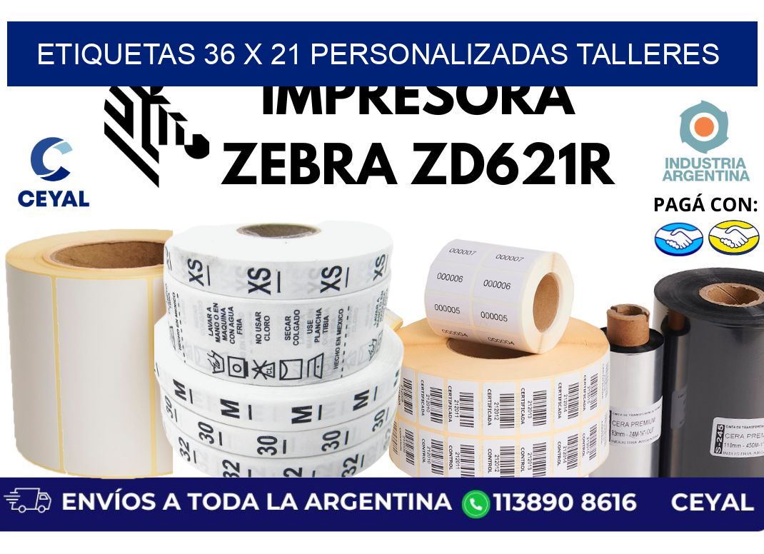 etiquetas 36 x 21 personalizadas talleres