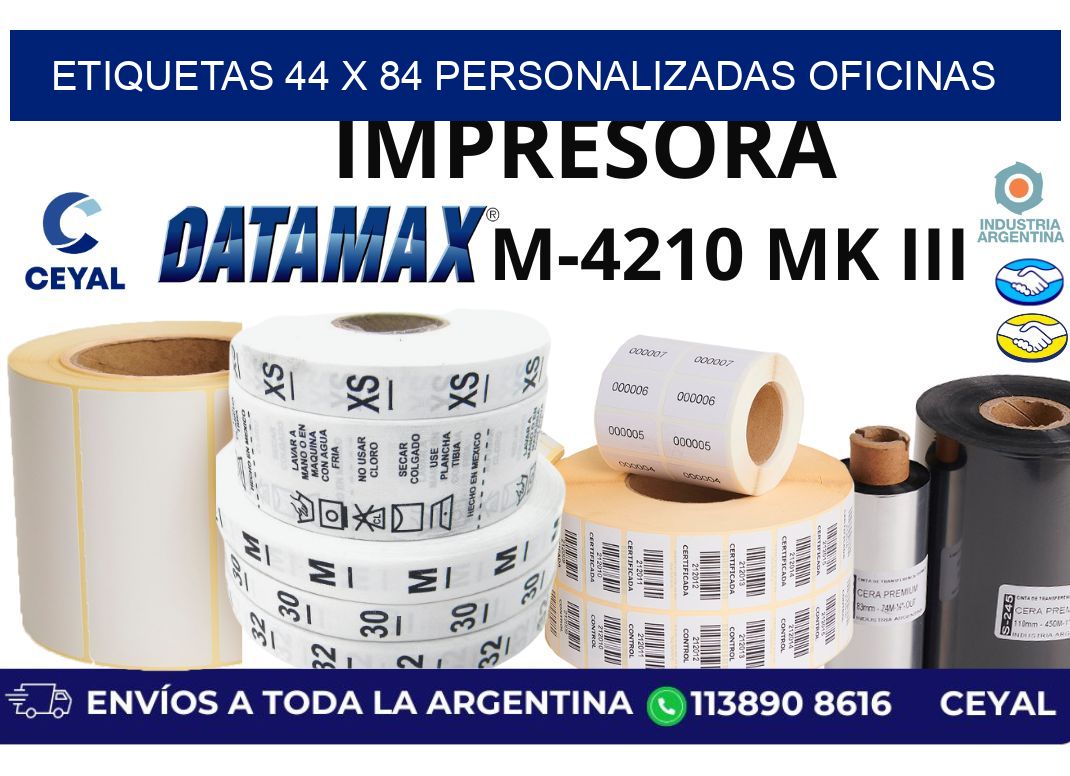 etiquetas 44 x 84 personalizadas oficinas