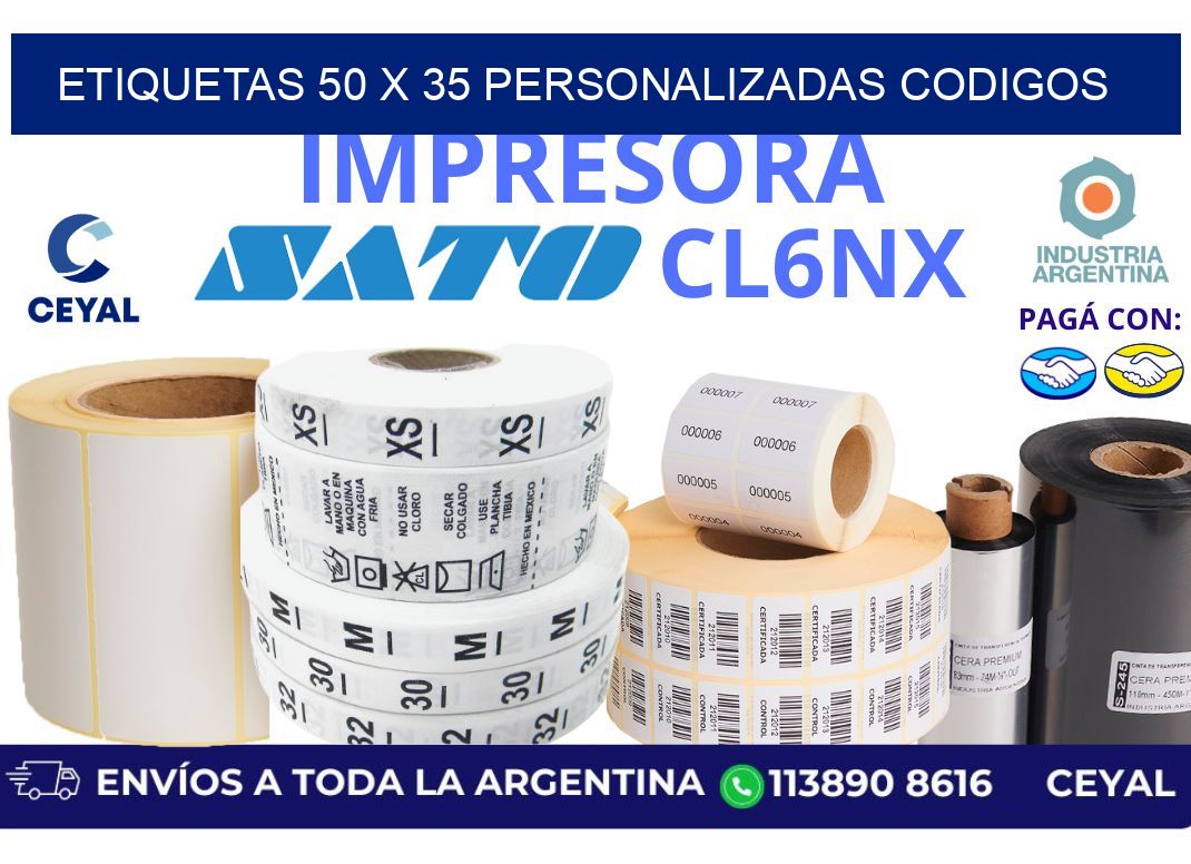 etiquetas 50 x 35 personalizadas codigos