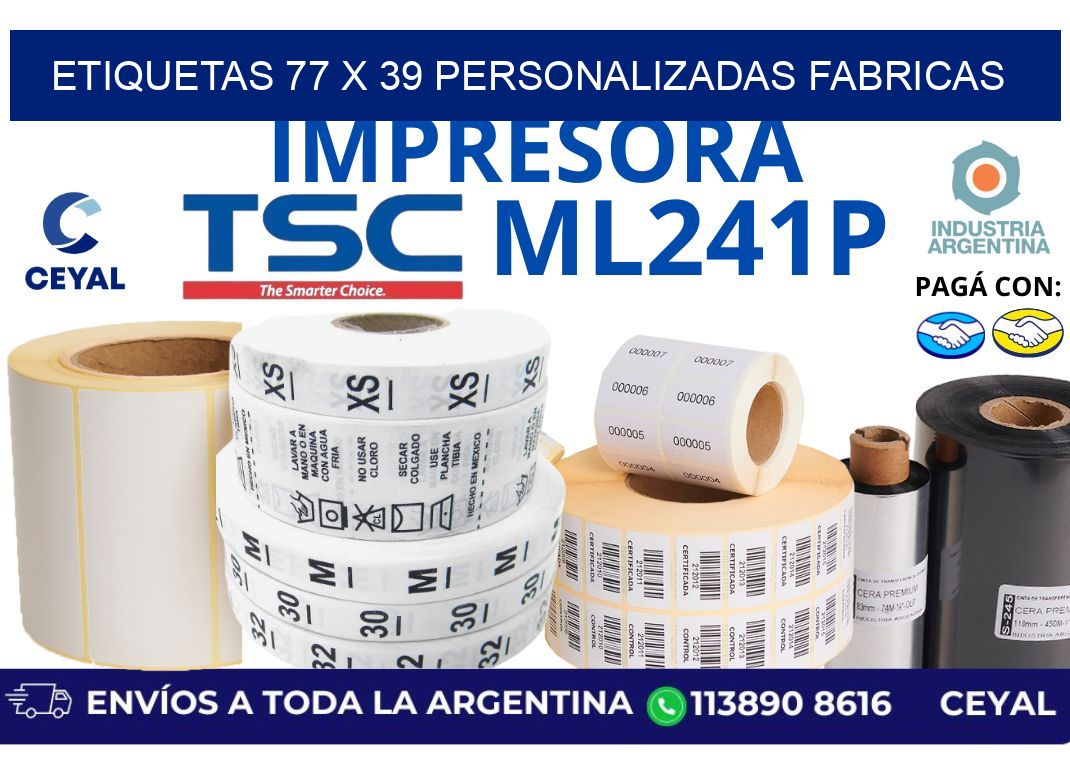 etiquetas 77 x 39 personalizadas fabricas
