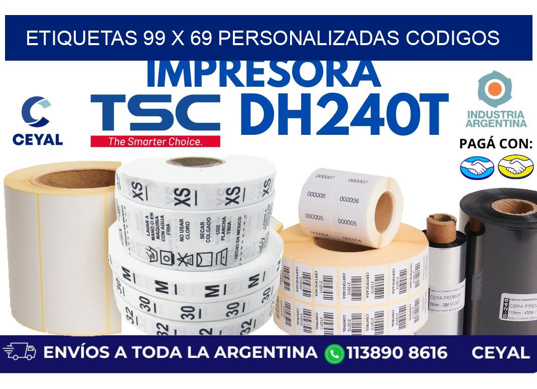 etiquetas 99 x 69 personalizadas codigos