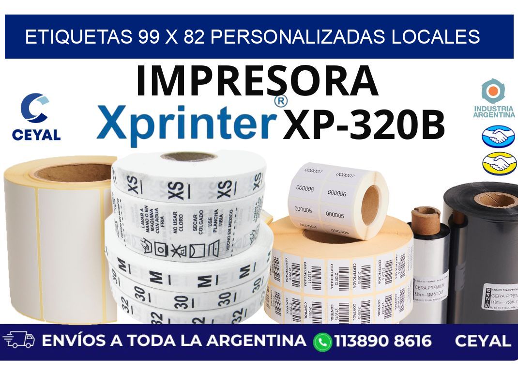etiquetas 99 x 82 personalizadas locales