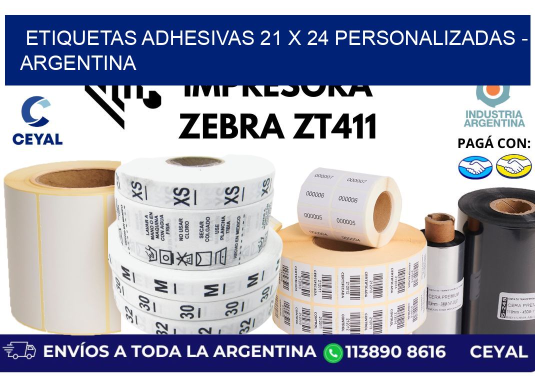 etiquetas adhesivas 21 x 24 personalizadas - Argentina