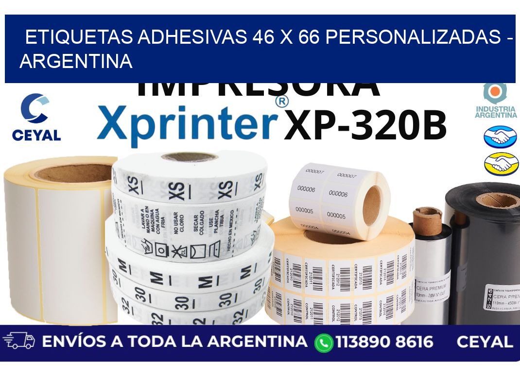 etiquetas adhesivas 46 x 66 personalizadas - Argentina