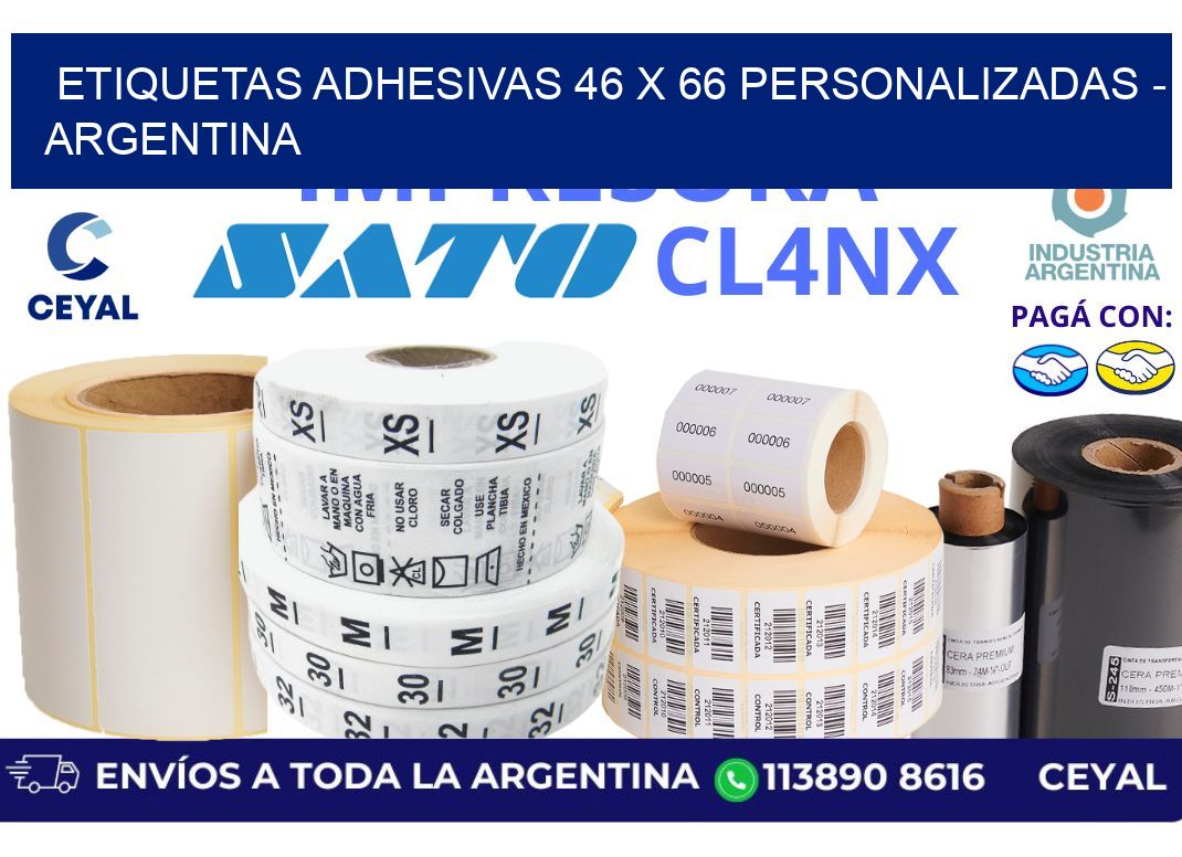 etiquetas adhesivas 46 x 66 personalizadas – Argentina