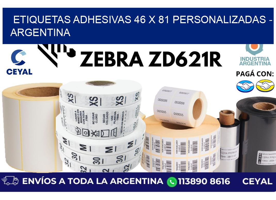 etiquetas adhesivas 46 x 81 personalizadas – Argentina