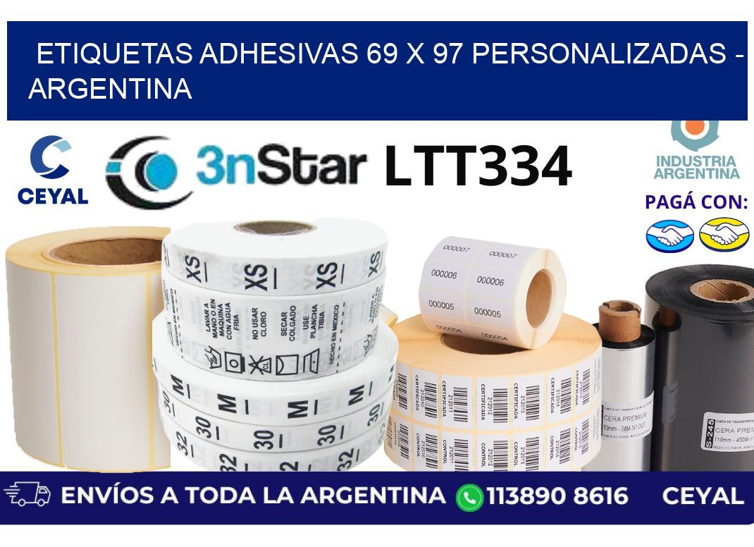 etiquetas adhesivas 69 x 97 personalizadas – Argentina