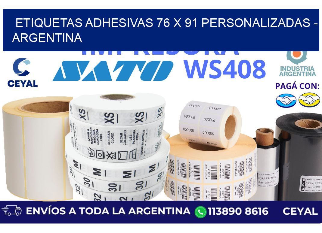etiquetas adhesivas 76 x 91 personalizadas – Argentina