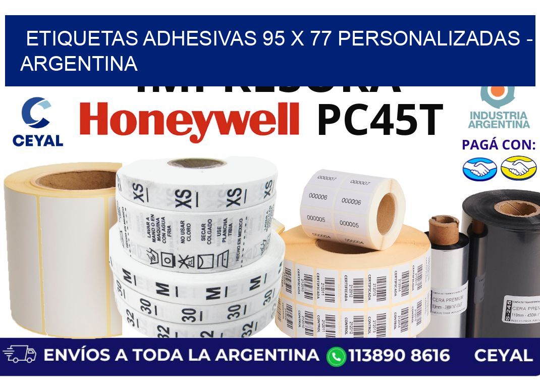 etiquetas adhesivas 95 x 77 personalizadas - Argentina