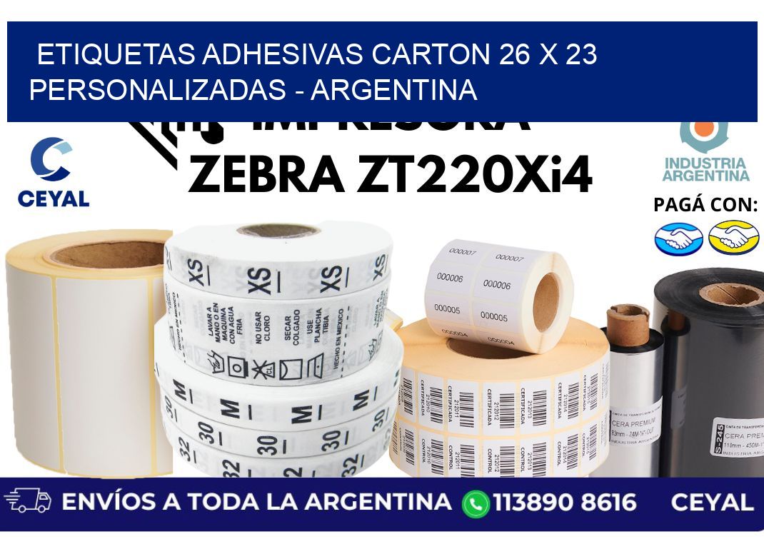 etiquetas adhesivas carton 26 x 23 personalizadas - Argentina