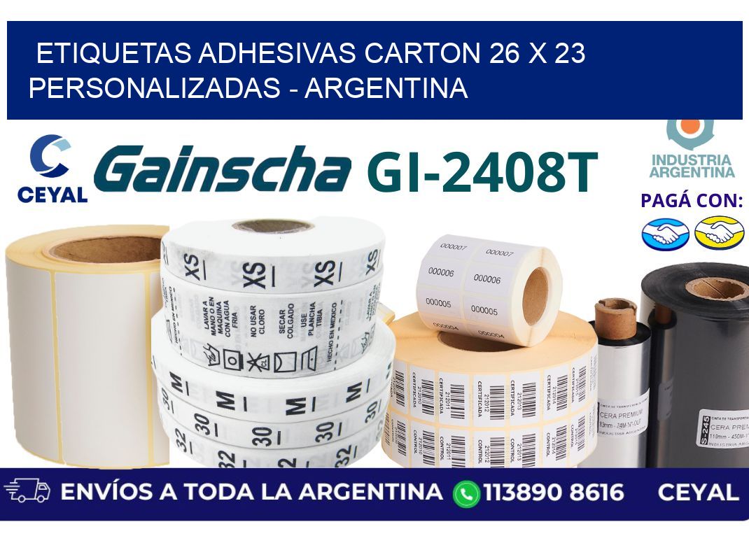 etiquetas adhesivas carton 26 x 23 personalizadas – Argentina